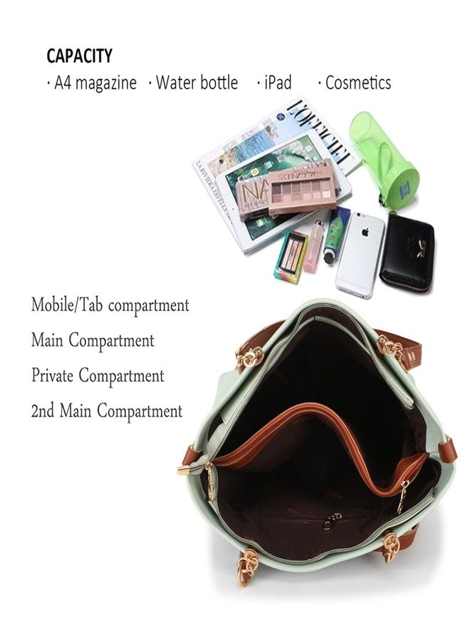 كليمنتين حقيبة يد كليمنتين الجديدة للنساء والفتيات | حقيبة يد نسائية بحزام طويل قابل للتعديل للمكتب والسفر والاستخدام اليومي | أخضر | - Image 5